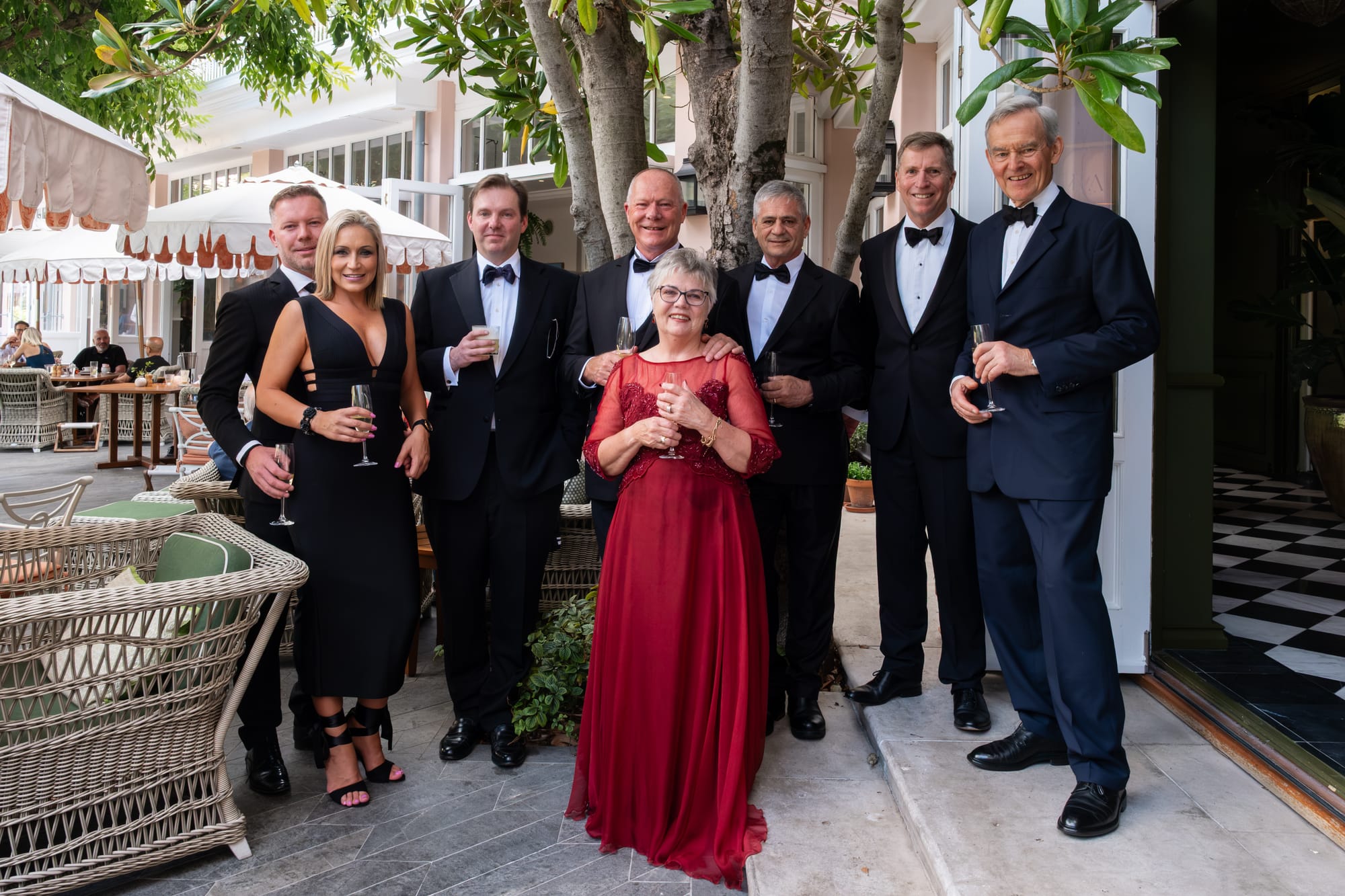 Guests gathered at the Mount Nelson