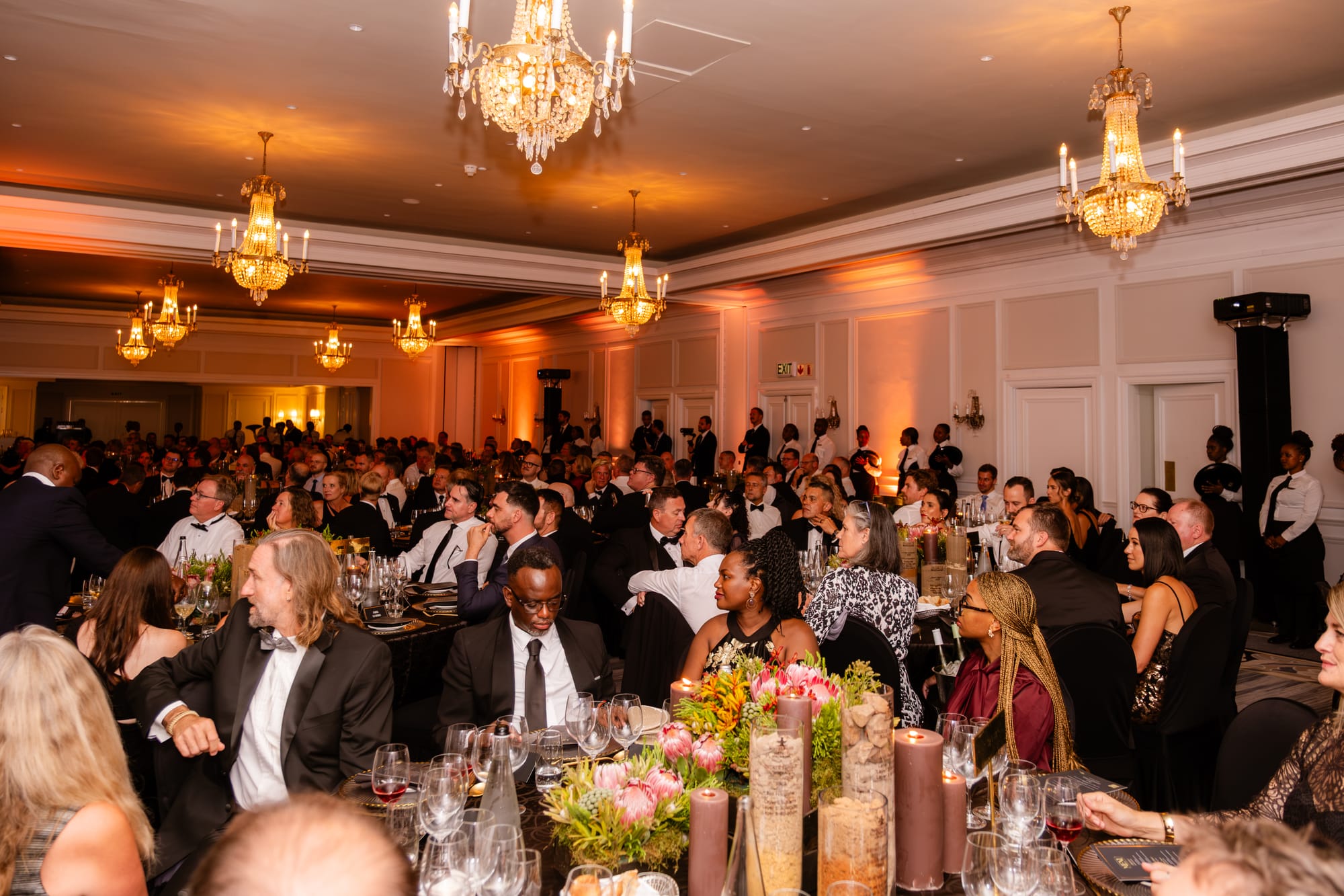 The ballroom during the awards dinner